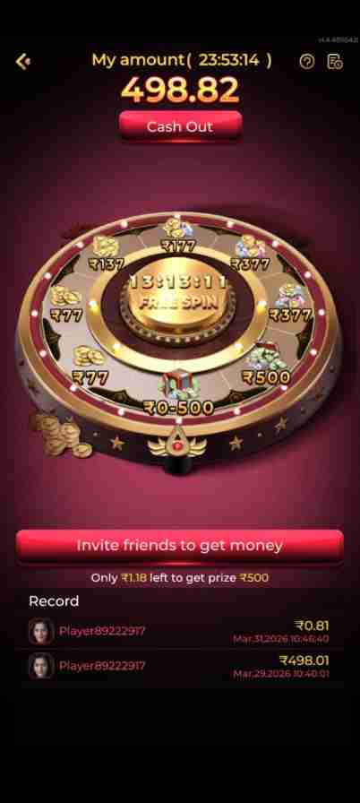 DDOK game homepage dashboard with login and bonus screen